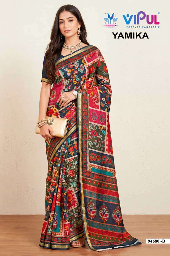 Vipul Fashion Yamika Pure Mal Cotton Saree - Amrah Wholesale