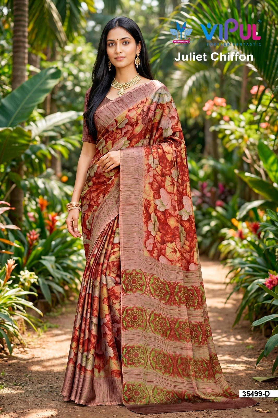 Vipul Juliet Chiffon 35499 Saree Wholesale Catalogue - Amrah Wholesale