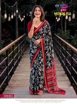 Vipul Monalisa 35846 Colors Mul Cotton Saree - Amrah Wholesale
