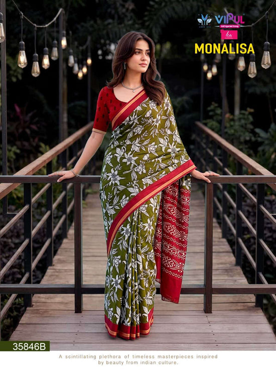 Vipul Monalisa 35846 Colors Mul Cotton Saree - Amrah Wholesale