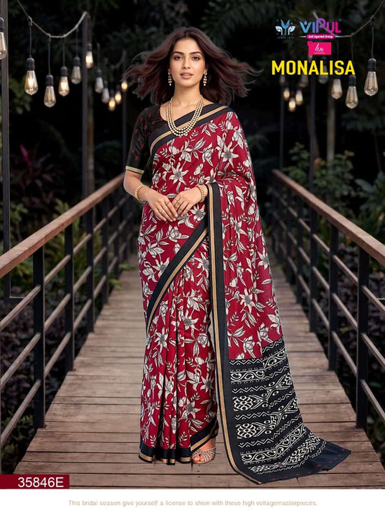 Vipul Monalisa 35846 Colors Mul Cotton Saree - Amrah Wholesale