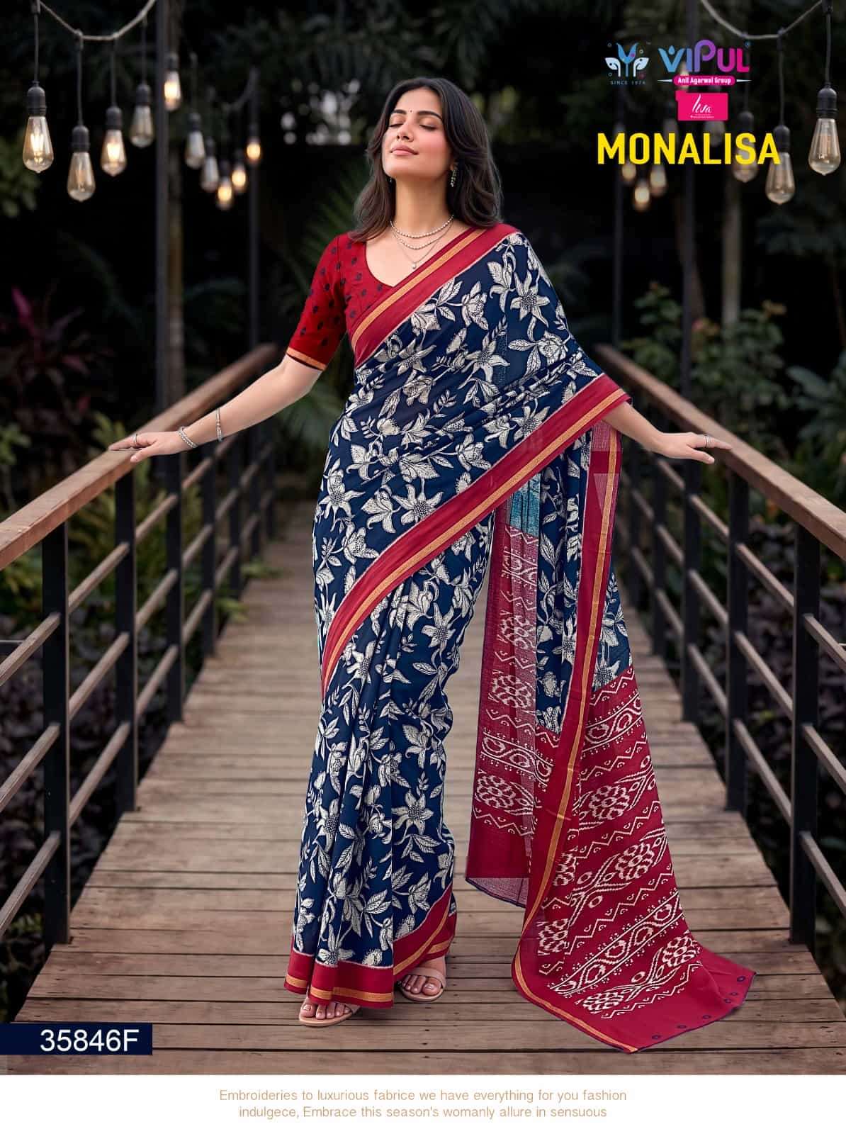 Vipul Monalisa 35846 Colors Mul Cotton Saree - Amrah Wholesale