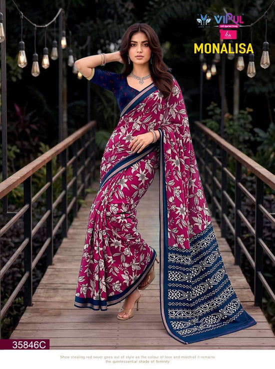 Vipul Monalisa 35846 Colors Mul Cotton Saree - Amrah Wholesale