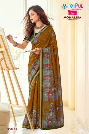 Vipul Monalisa 35847 Colors Mul Cotton Saree - Amrah Wholesale