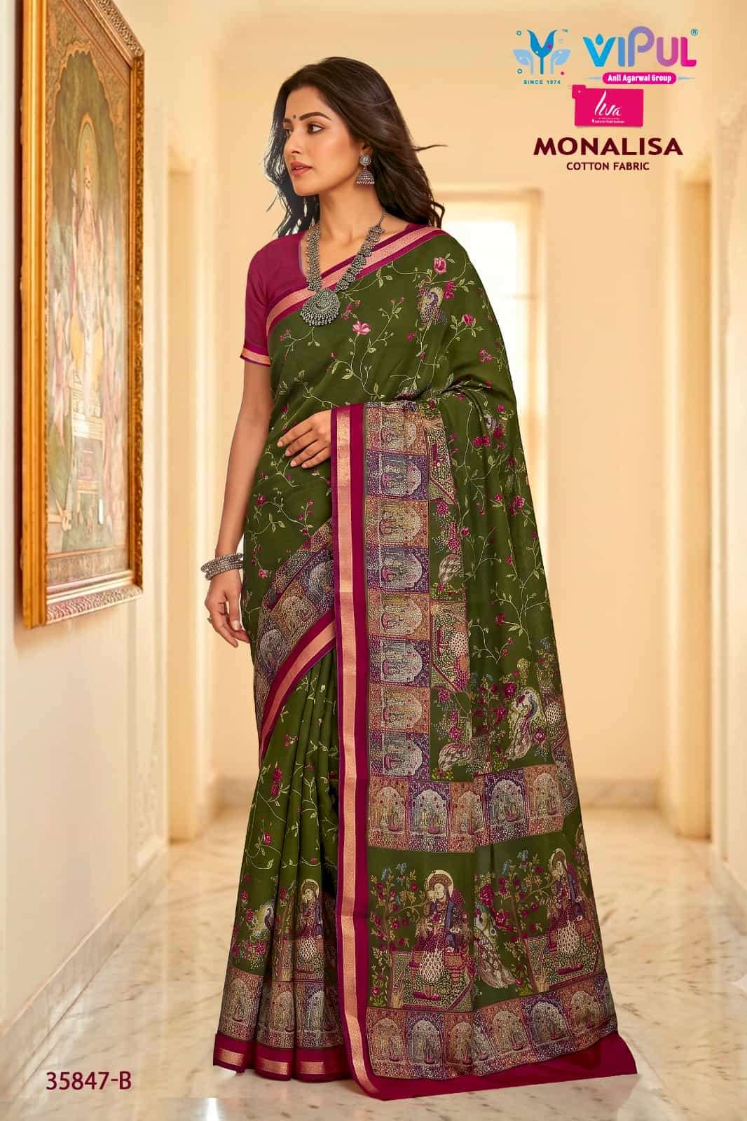 Vipul Monalisa 35847 Colors Mul Cotton Saree - Amrah Wholesale