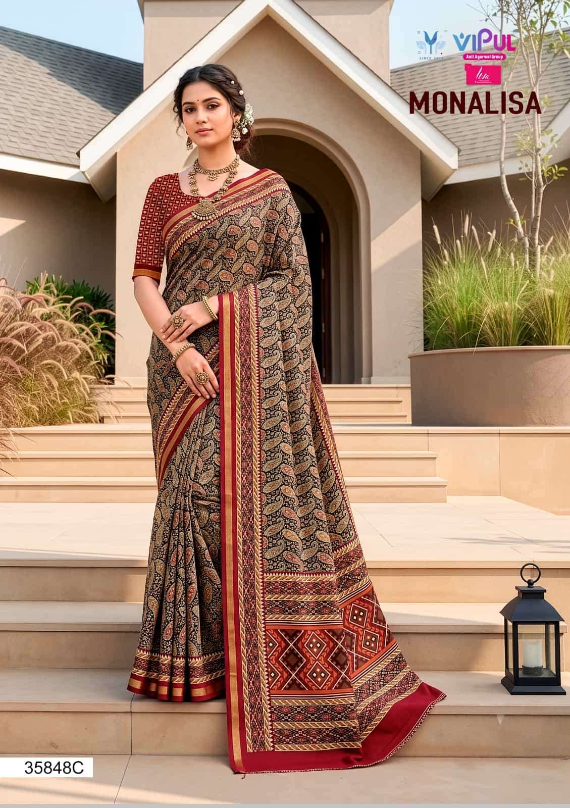 Vipul Monalisa 35848 Colors Mul Cotton Saree - Amrah Wholesale