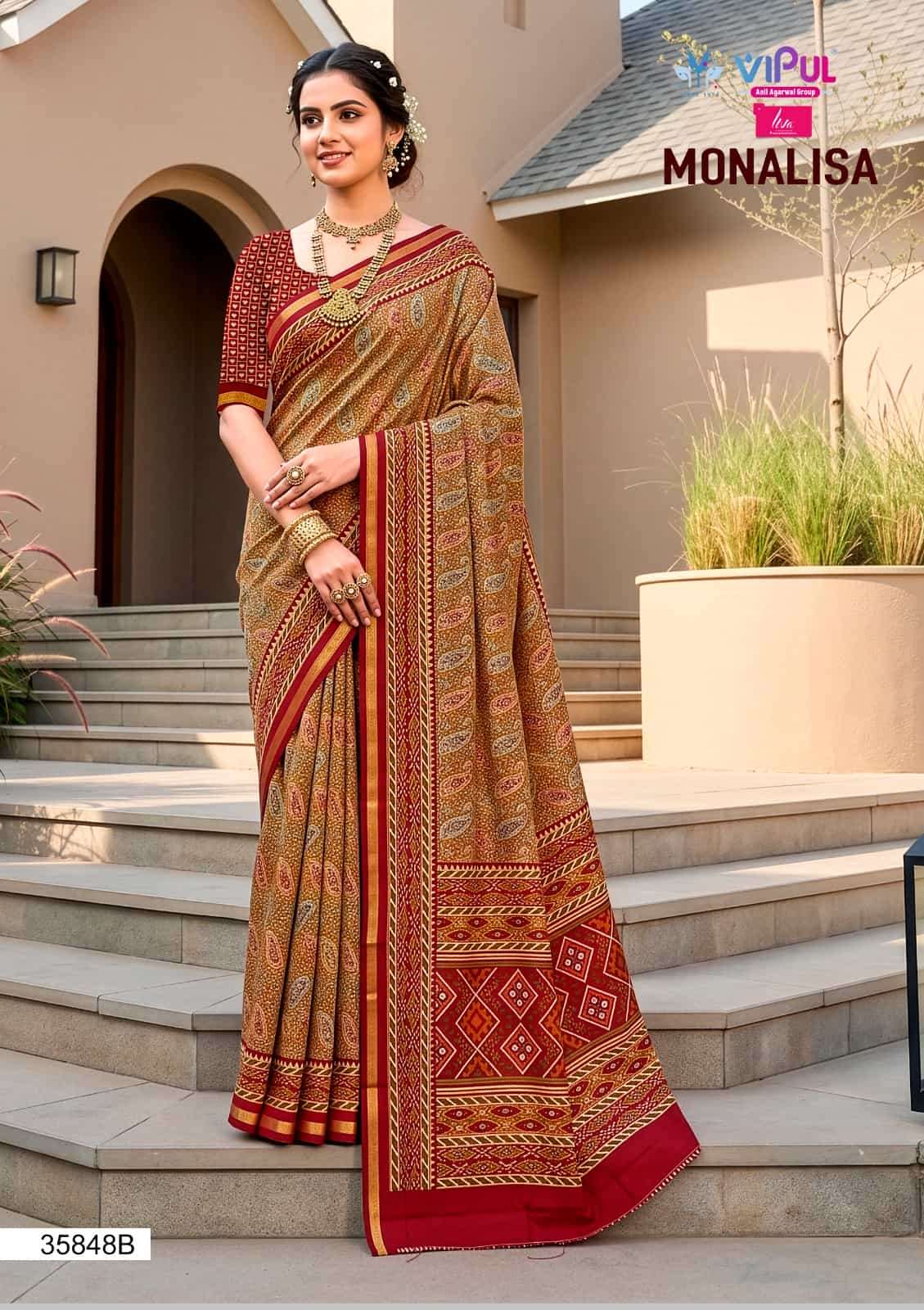Vipul Monalisa 35848 Colors Mul Cotton Saree - Amrah Wholesale