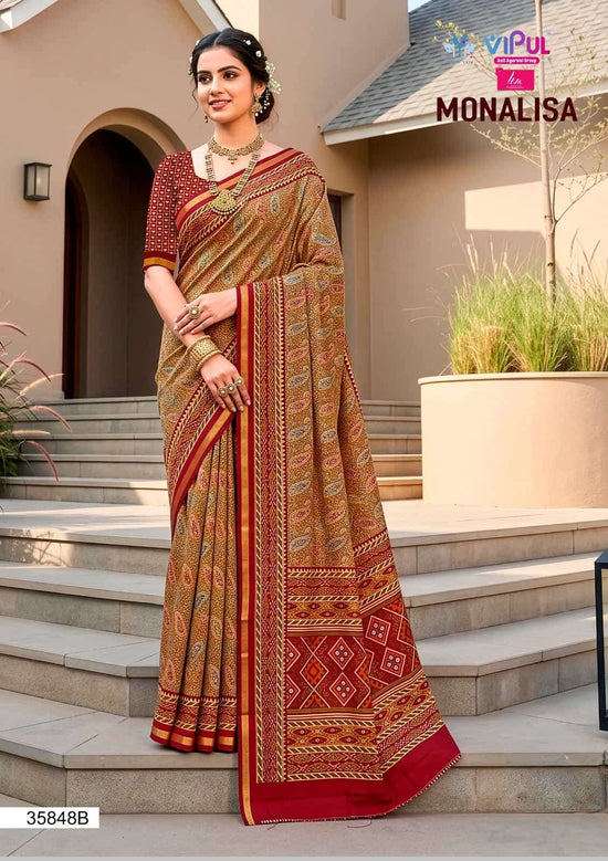 Vipul Monalisa 35848 Colors Mul Cotton Saree - Amrah Wholesale
