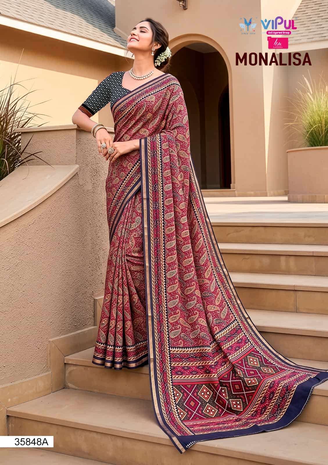Vipul Monalisa 35848 Colors Mul Cotton Saree - Amrah Wholesale