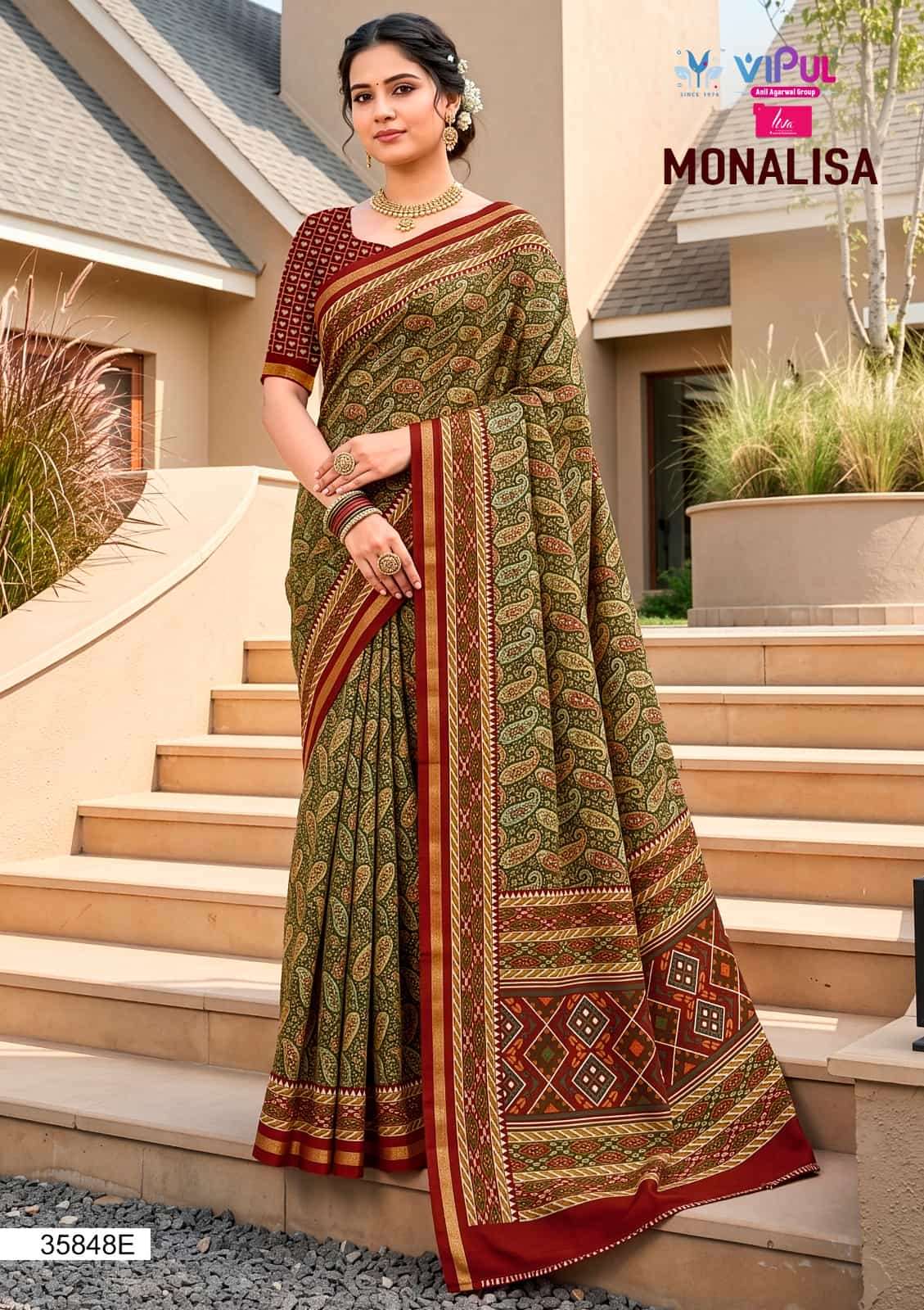 Vipul Monalisa 35848 Colors Mul Cotton Saree - Amrah Wholesale