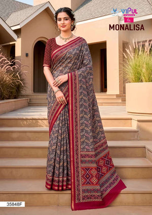 Vipul Monalisa 35848 Colors Mul Cotton Saree - Amrah Wholesale