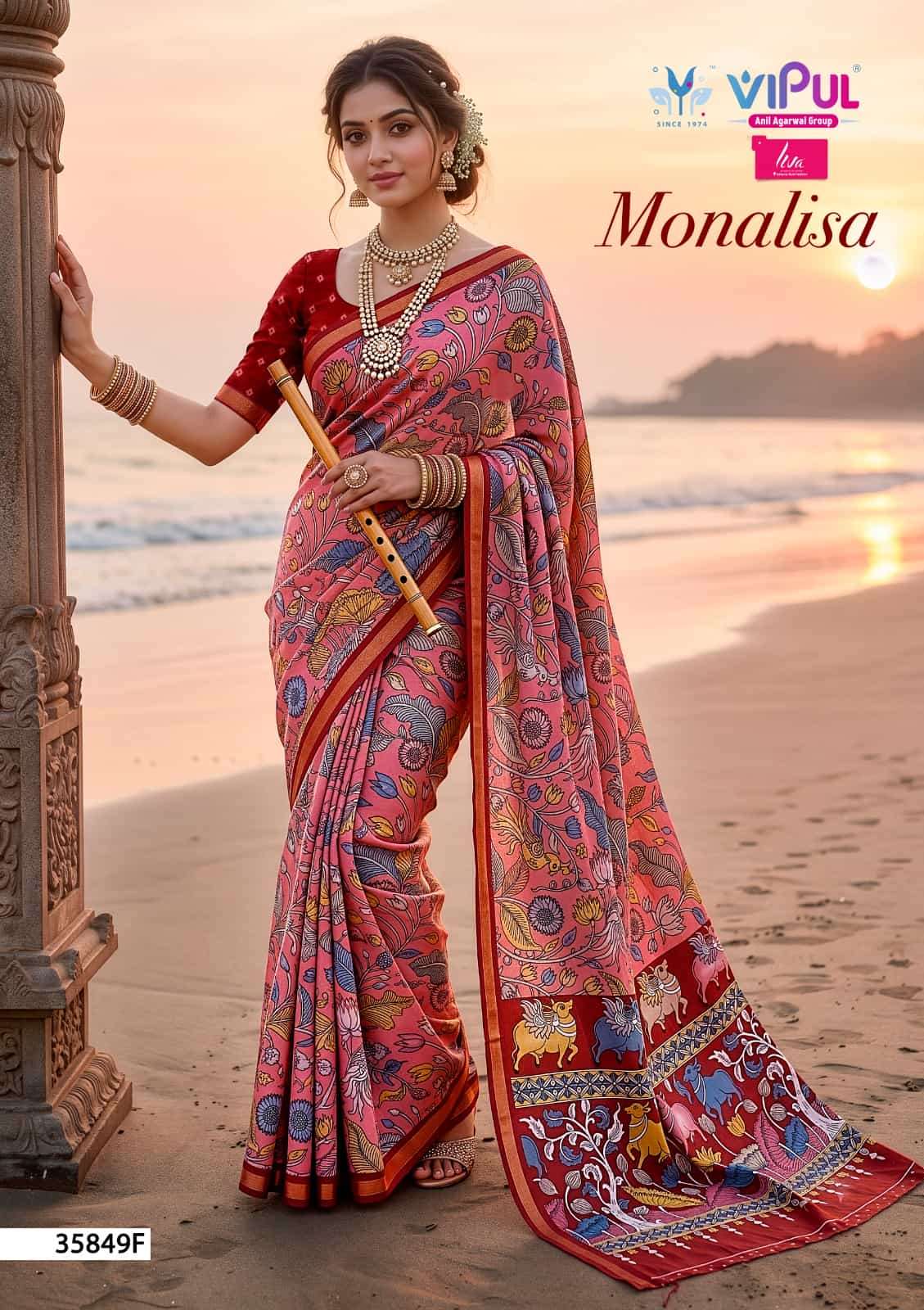 Vipul Monalisa 35849 Colors Mul Cotton Saree - Amrah Wholesale