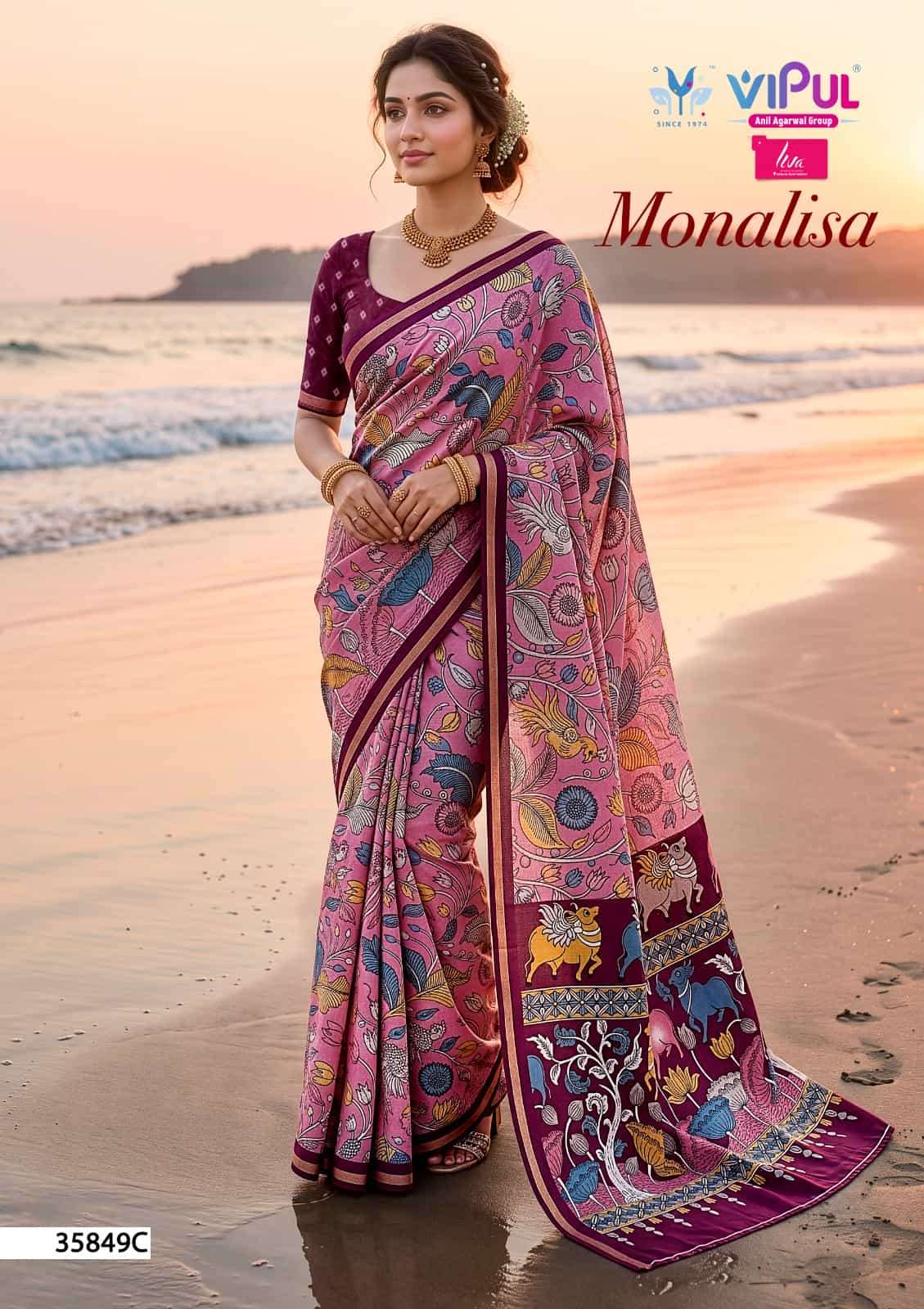 Vipul Monalisa 35849 Colors Mul Cotton Saree - Amrah Wholesale