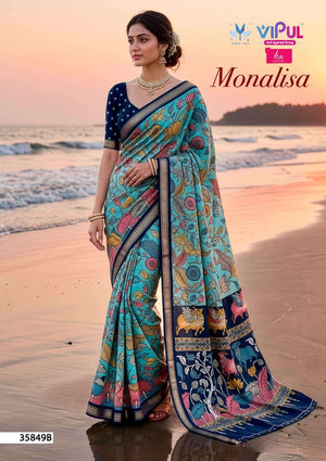 Vipul Monalisa 35849 Colors Mul Cotton Saree - Amrah Wholesale