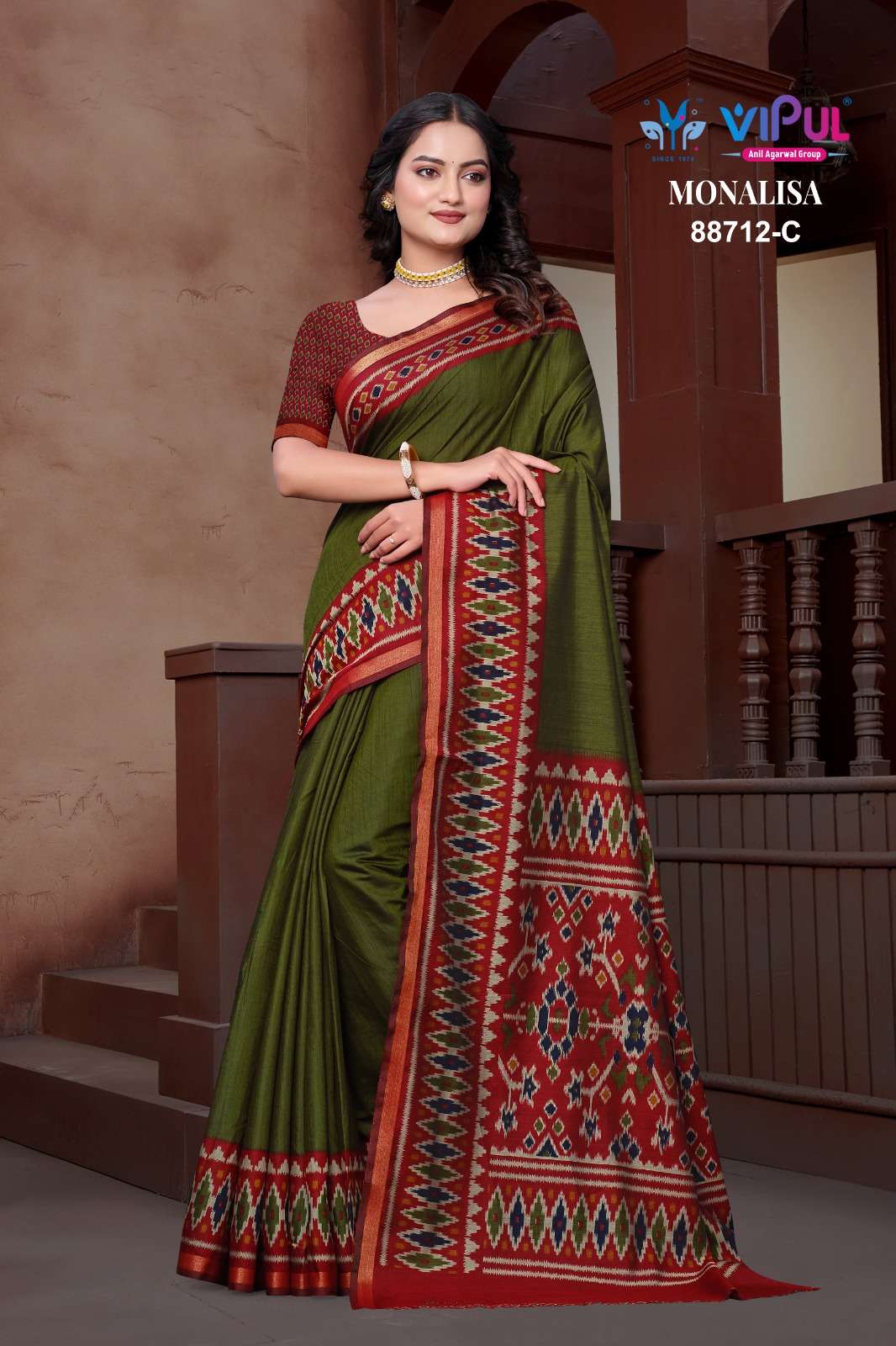 Vipul Monalisa 88712 Colors Mul Cotton Saree - Amrah Wholesale