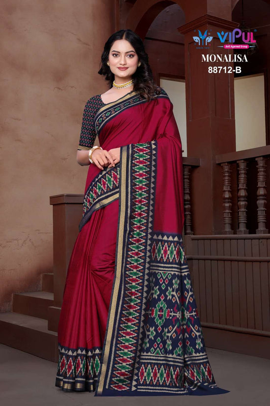 Vipul Monalisa 88712 Colors Mul Cotton Saree - Amrah Wholesale