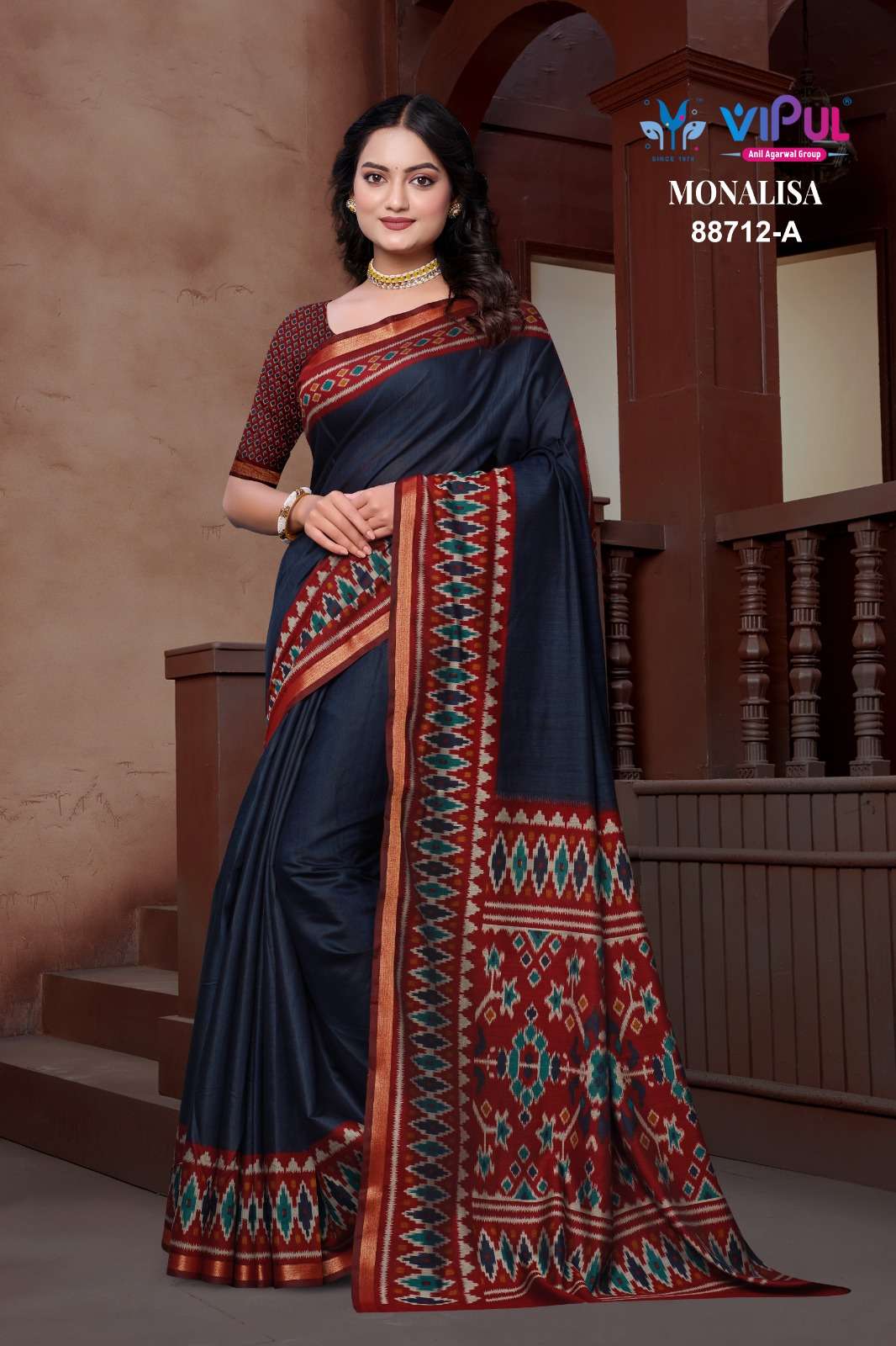 Vipul Monalisa 88712 Colors Mul Cotton Saree - Amrah Wholesale