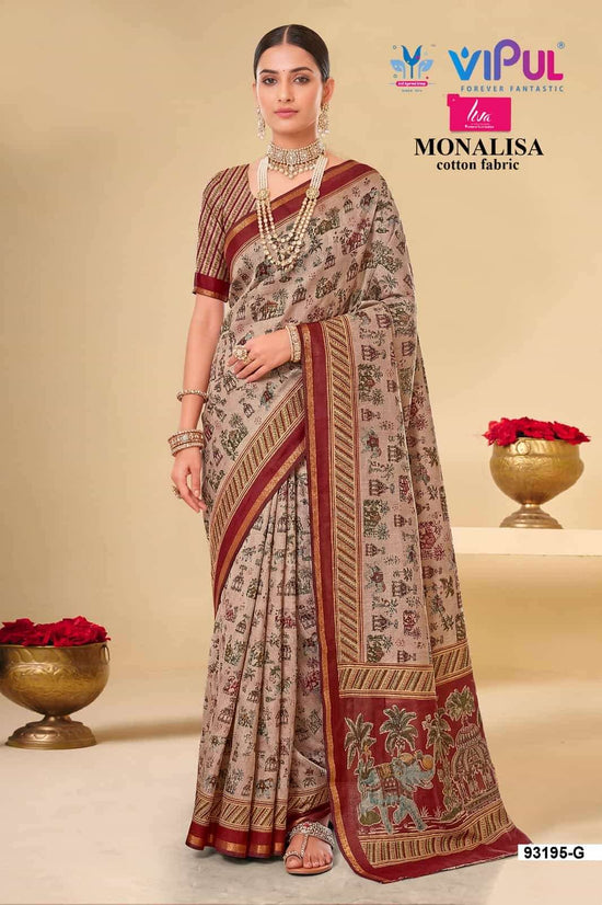 Vipul Monalisa 93195 Colors Mul Cotton Saree - Amrah Wholesale
