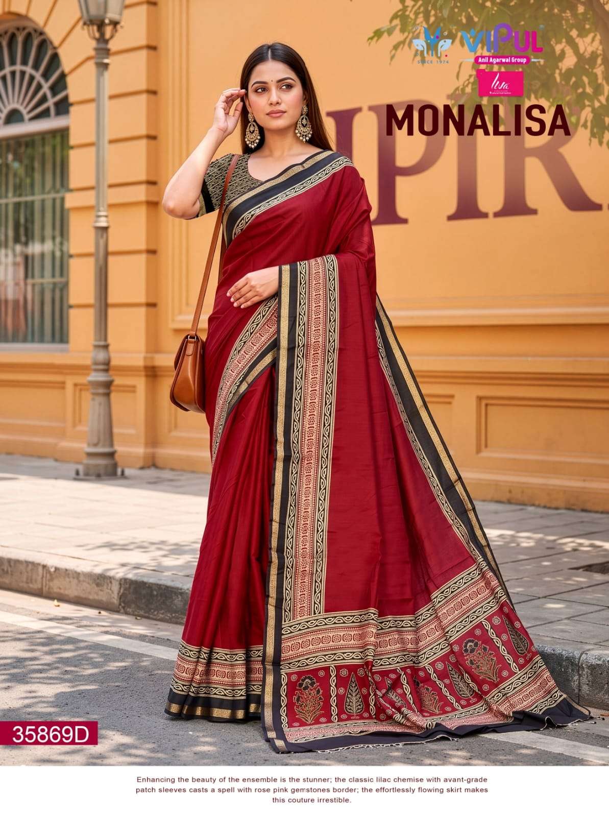 Vipul Fashion Monalisa 35869 Colors Pure Chanderi Saree