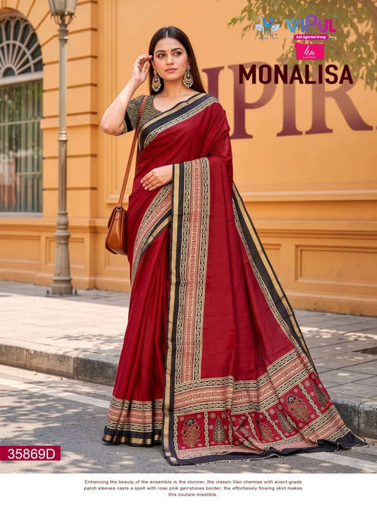 Vipul Fashion Monalisa 35869 Colors Pure Chanderi Saree