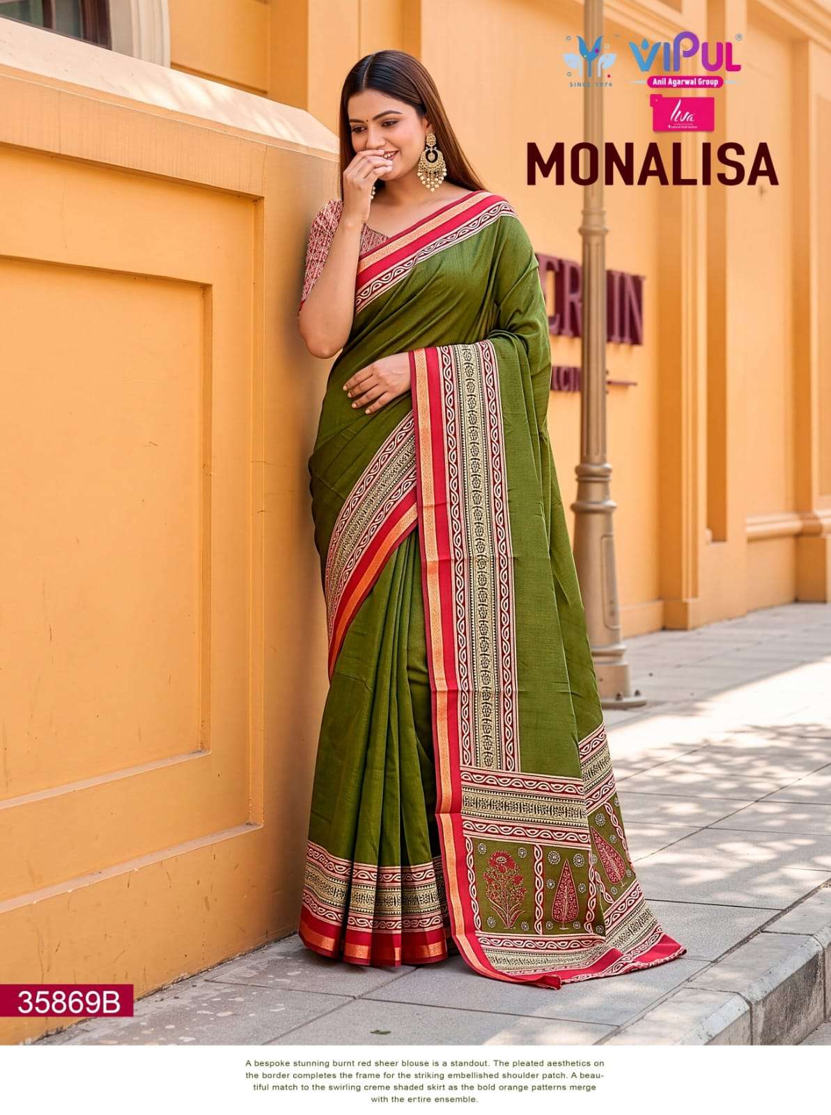 Vipul Fashion Monalisa 35869 Colors Pure Chanderi Saree