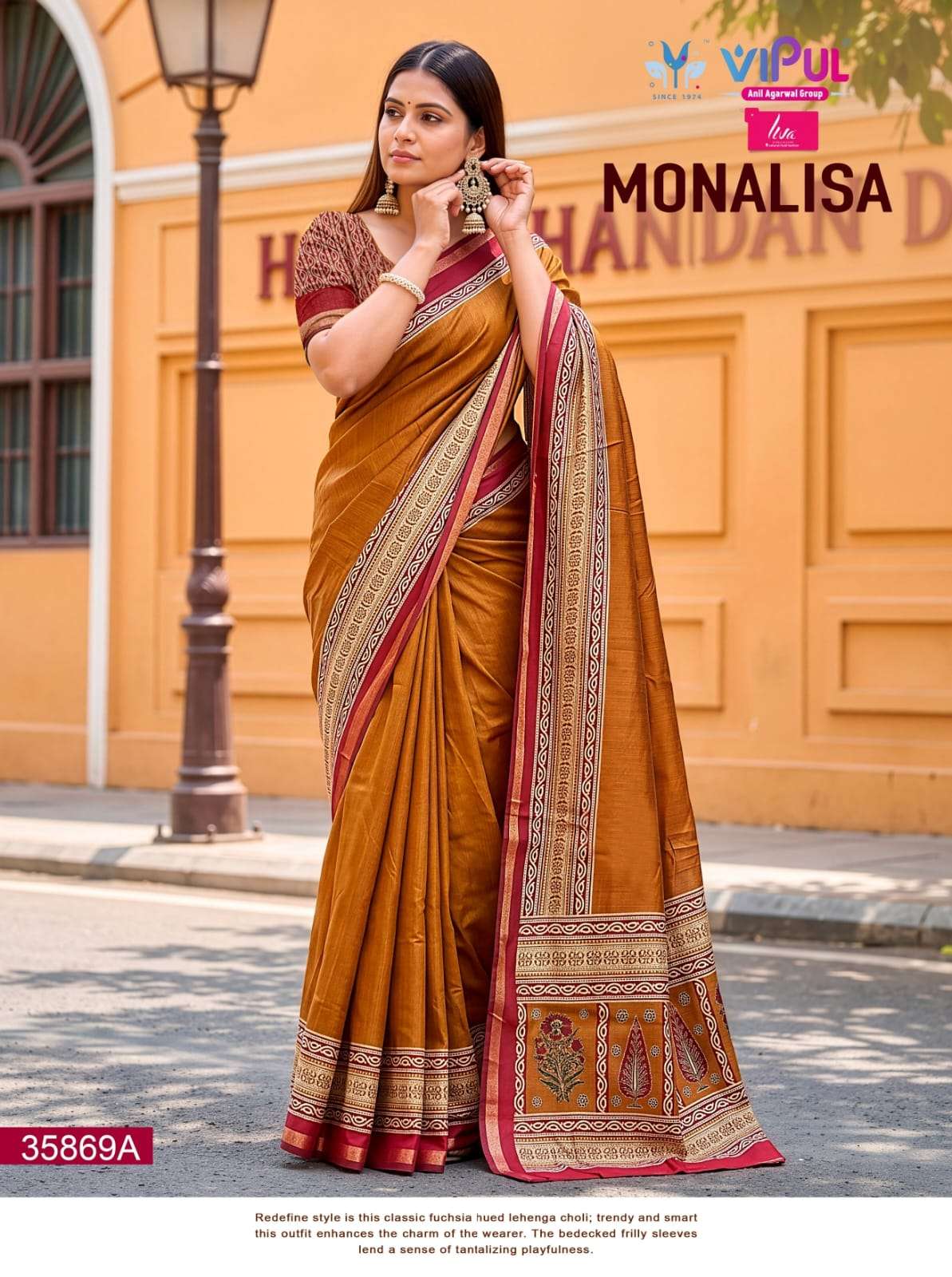 Vipul Fashion Monalisa 35869 Colors Pure Chanderi Saree