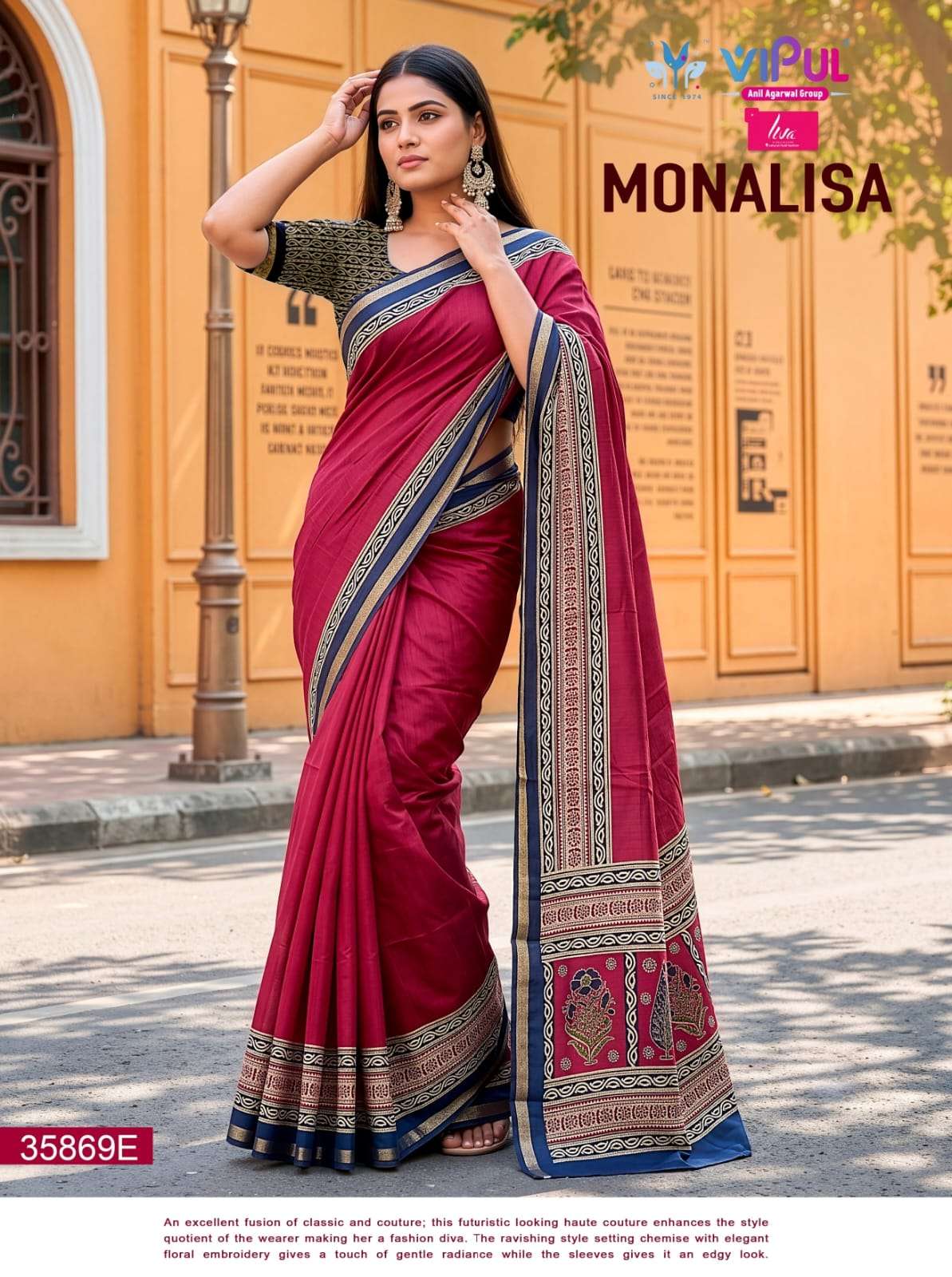 Vipul Fashion Monalisa 35869 Colors Pure Chanderi Saree