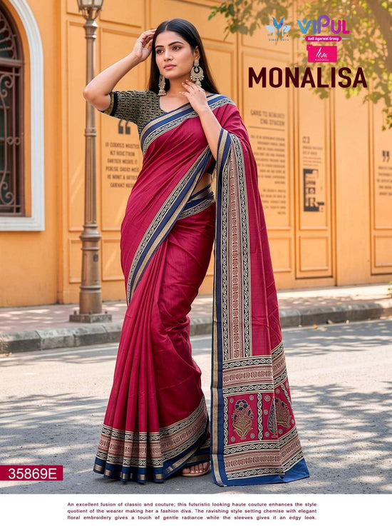 Vipul Fashion Monalisa 35869 Colors Pure Chanderi Saree