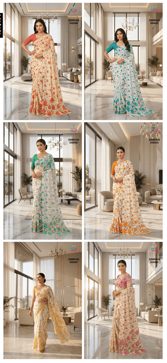 Vipul Simran 35606 A To F - Amrah Wholesale