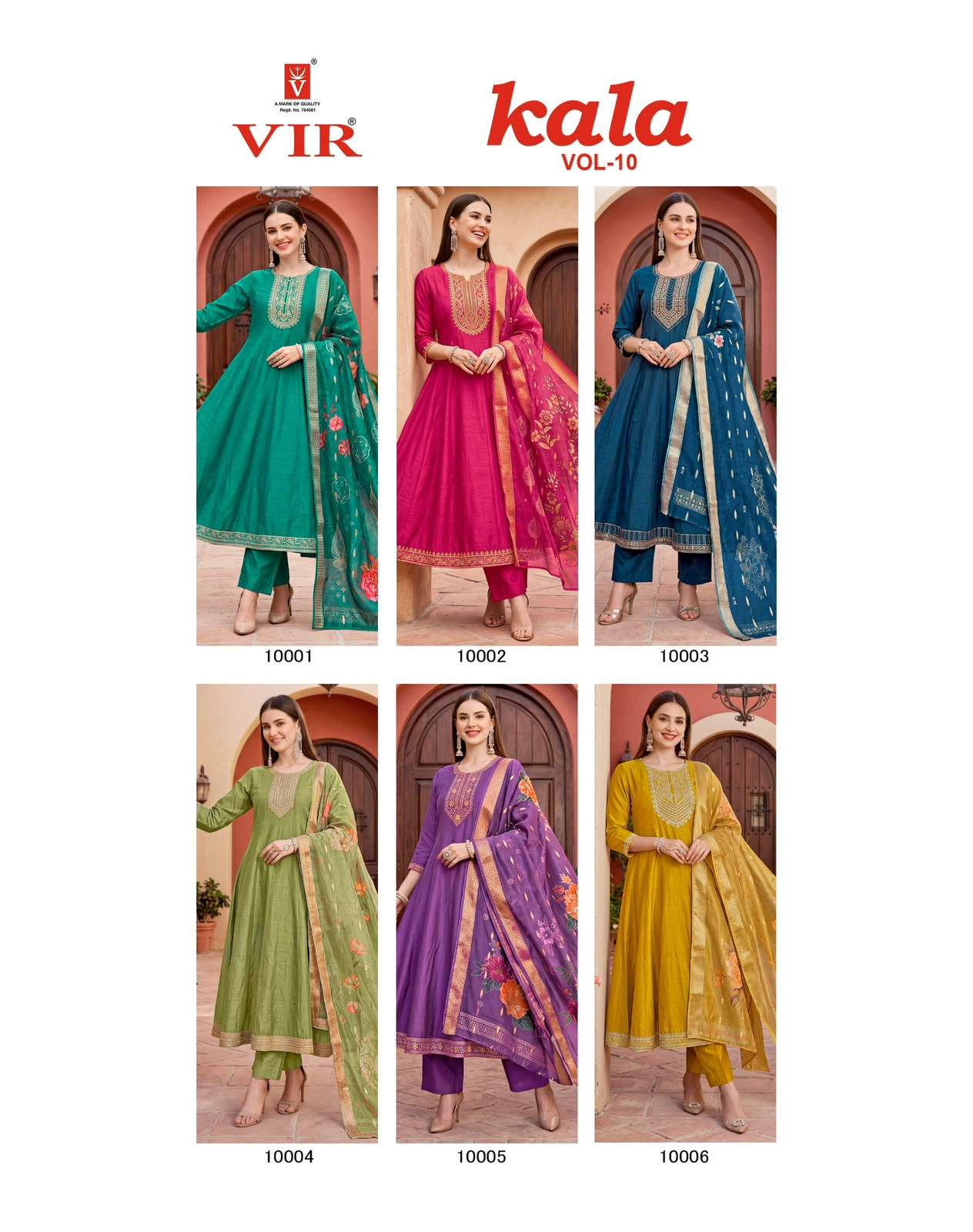 Vir Kala Vol 10 Stitched Embroidered Anarkali Dress
