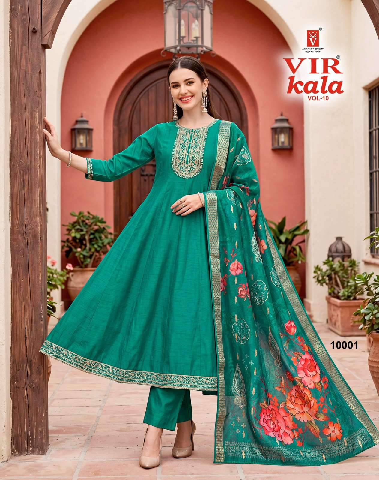 Vir Kala Vol 10 Stitched Embroidered Anarkali Dress