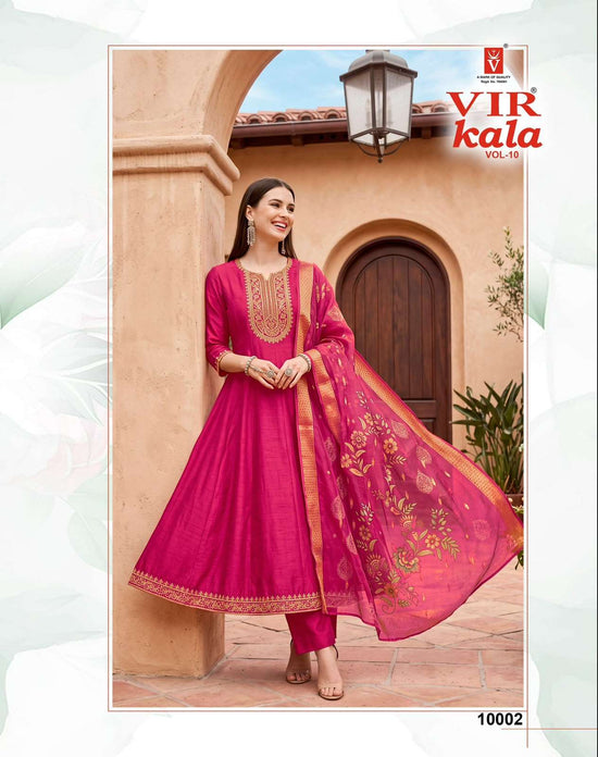 Vir Kala Vol 10 Stitched Embroidered Anarkali Dress