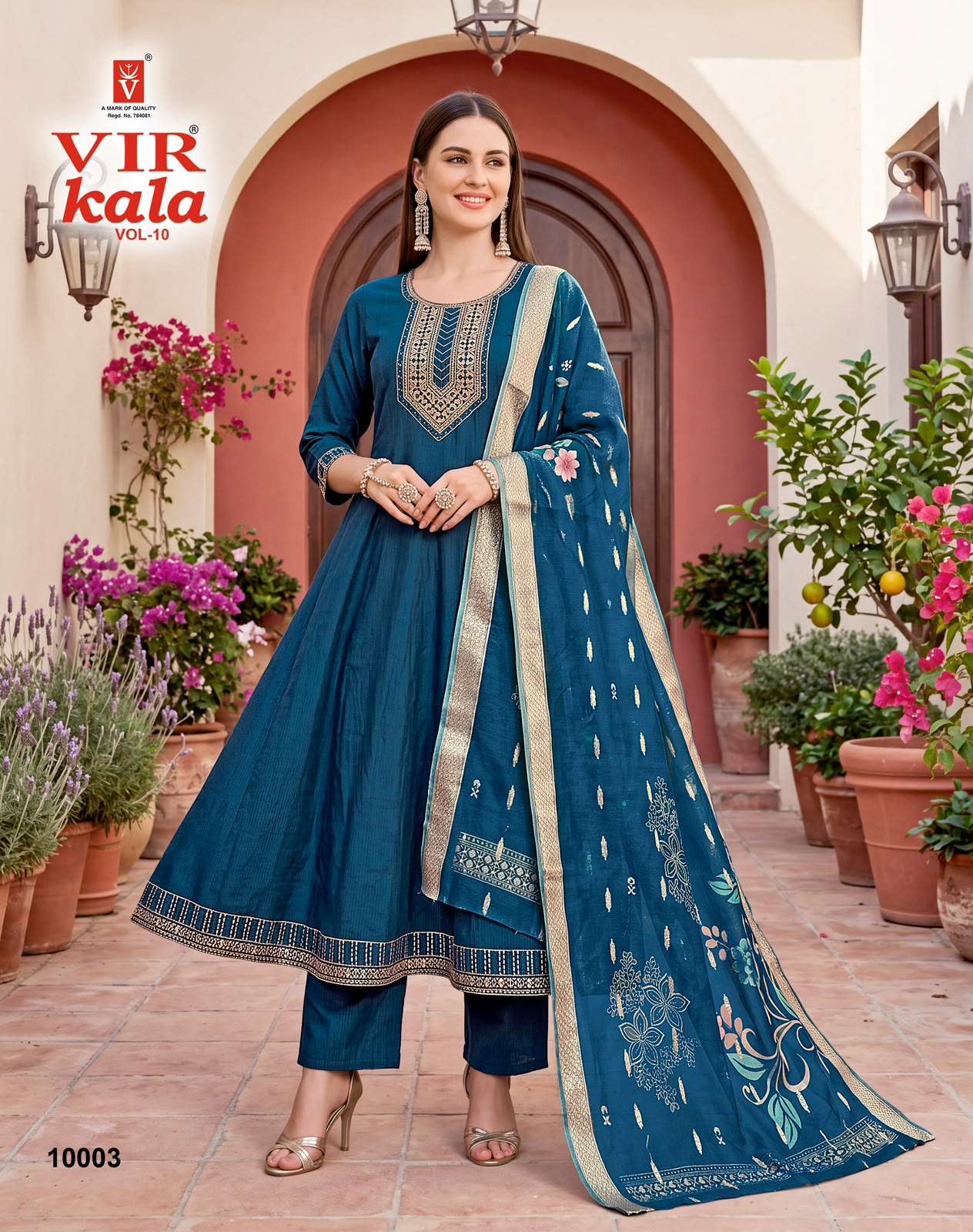 Vir Kala Vol 10 Stitched Embroidered Anarkali Dress