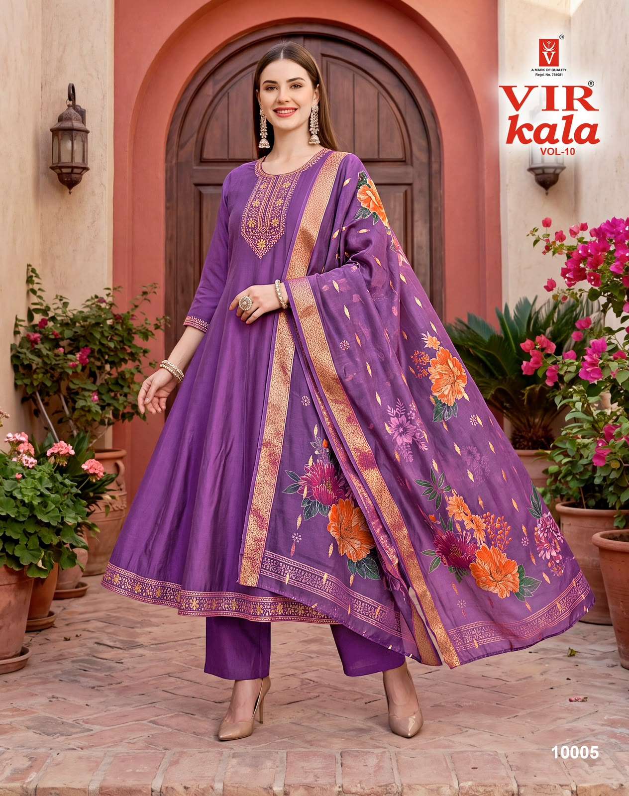Vir Kala Vol 10 Stitched Embroidered Anarkali Dress