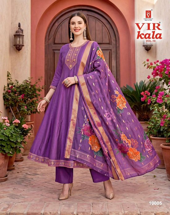 Vir Kala Vol 10 Stitched Embroidered Anarkali Dress