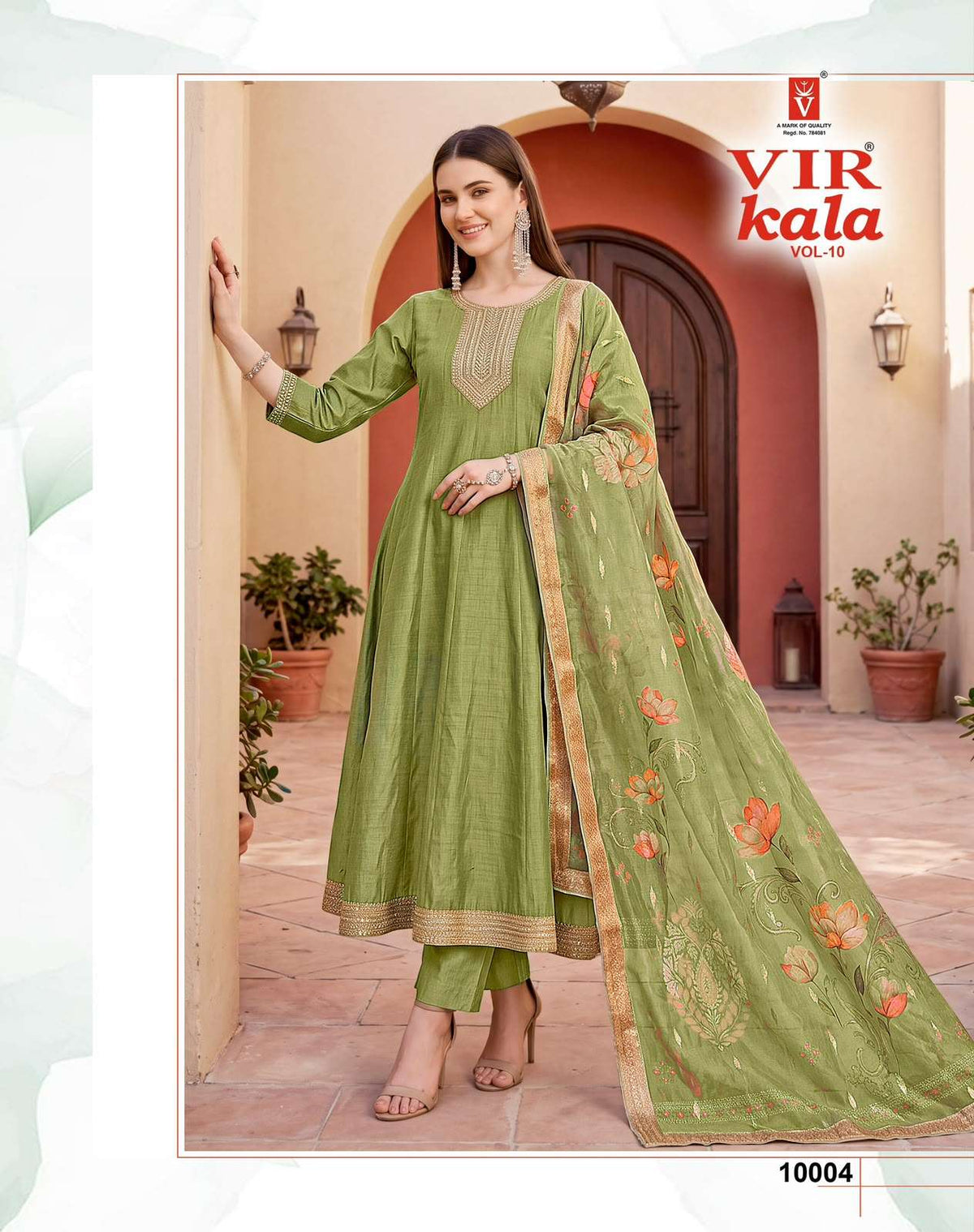 Vir Kala Vol 10 Stitched Embroidered Anarkali Dress - Amrah Wholesale