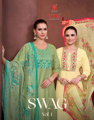Vir Swag Vol 1 Vertican Fabric Salwar Suit Set