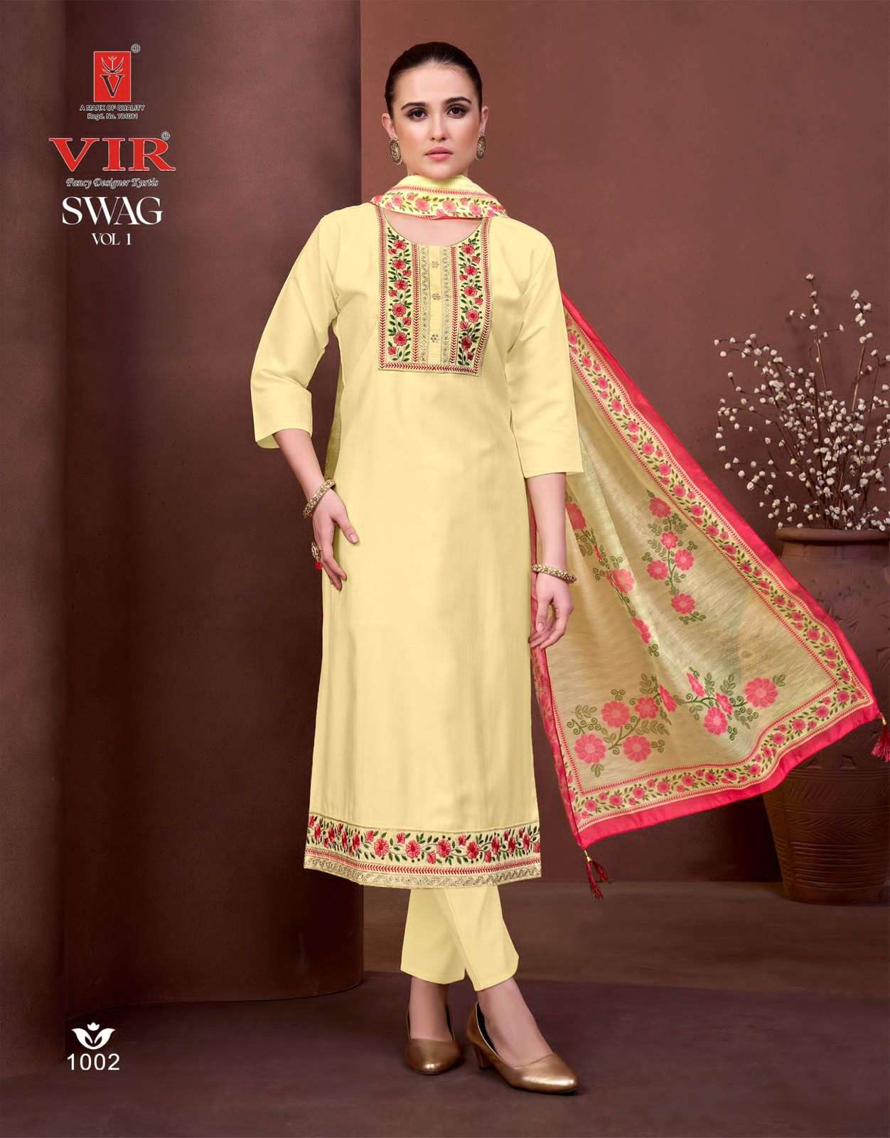 Vir Swag Vol 1 Vertican Fabric Salwar Suit Set