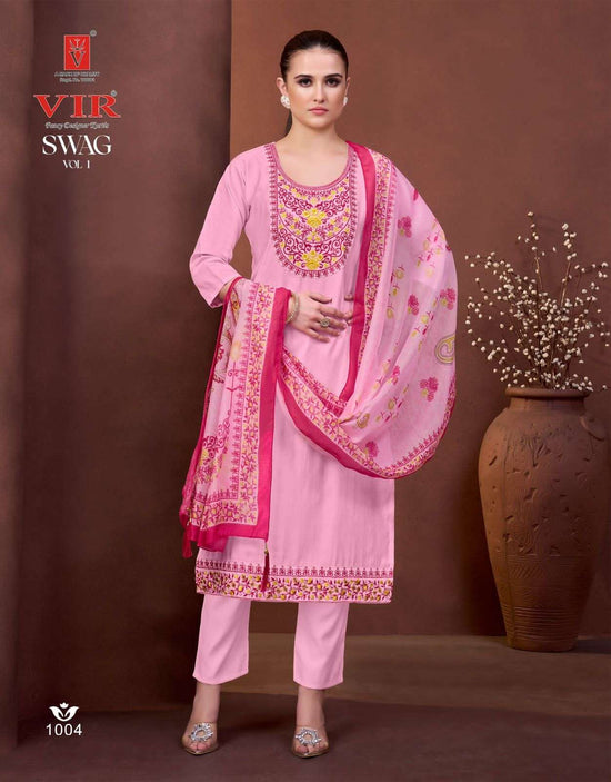 Vir Swag Vol 1 Vertican Fabric Salwar Suit Set