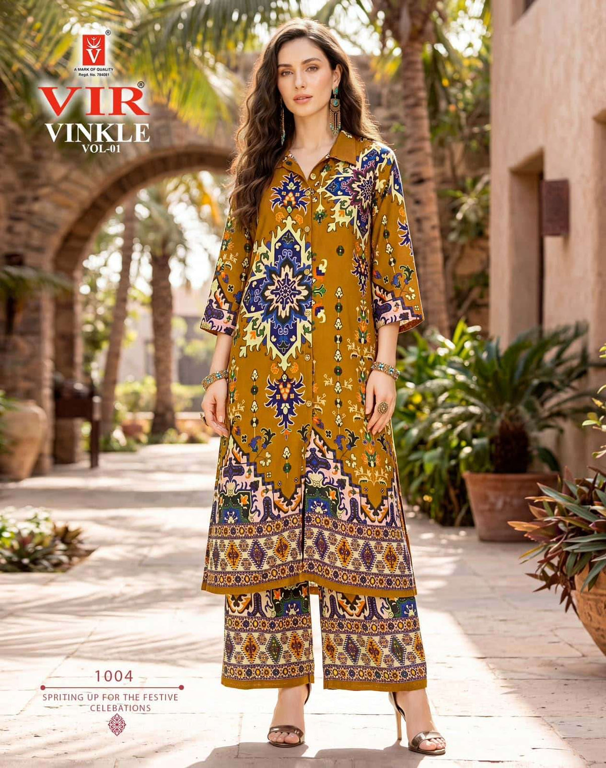 Vir Vinkle Vol 1 Rayon Foil Print Kurti Pant Set - Amrah Wholesale