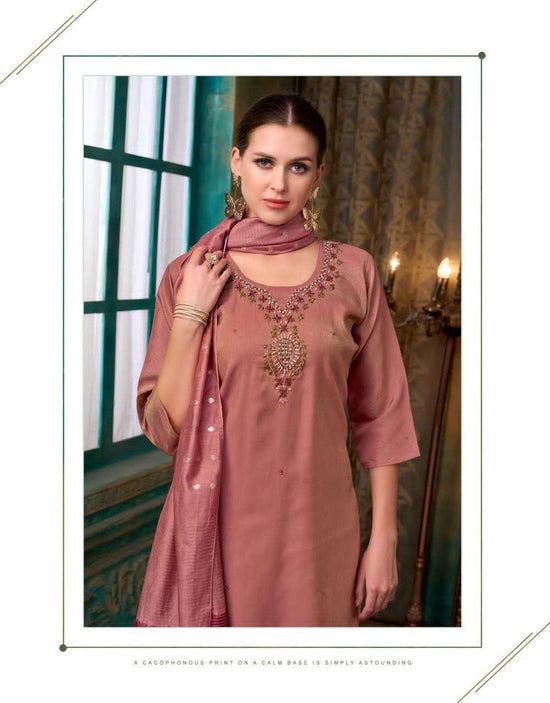 Vir Viyana Vol 1 Premium Simmer Dobby Kurti Pant Dupatta Set - Amrah Wholesale