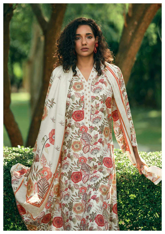 Virva Clothing Winter Blossom Viscose Pashmina Dress Material