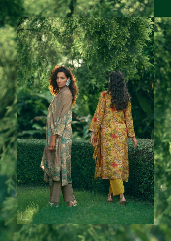 Virva Clothing Winter Blossom Viscose Pashmina Dress Material