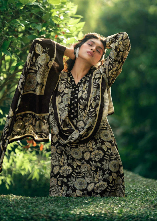Virva Clothing Winter Blossom Viscose Pashmina Dress Material