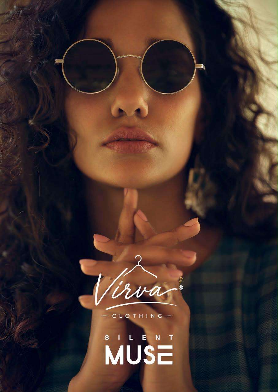 Virva Silent Muse Viscose Pashmina Digital Printed Dress Material