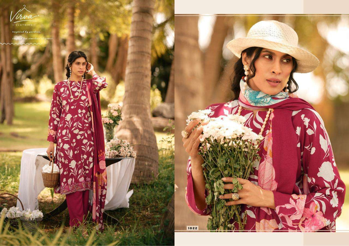 Virva Zareen Viscose Pashmina Dress Material