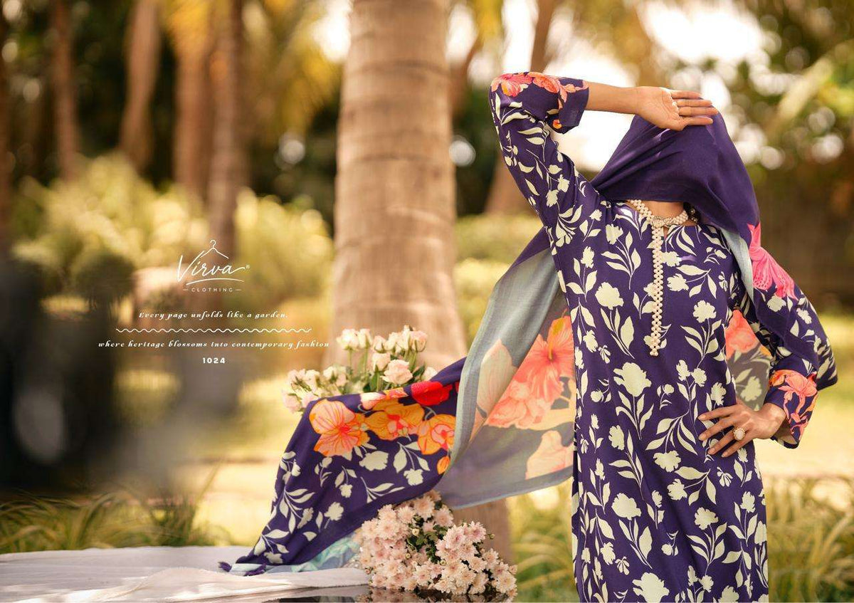 Virva Zareen Viscose Pashmina Dress Material