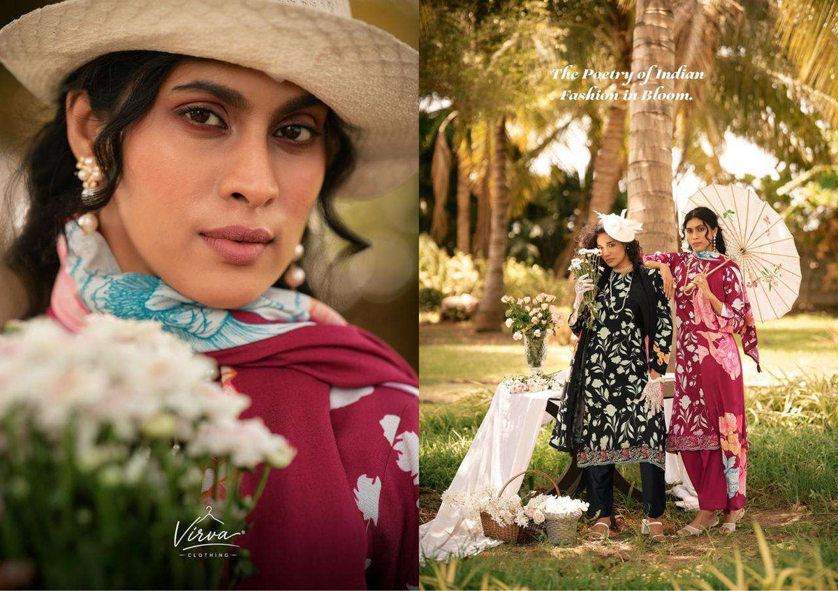 Virva Zareen Viscose Pashmina Dress Material
