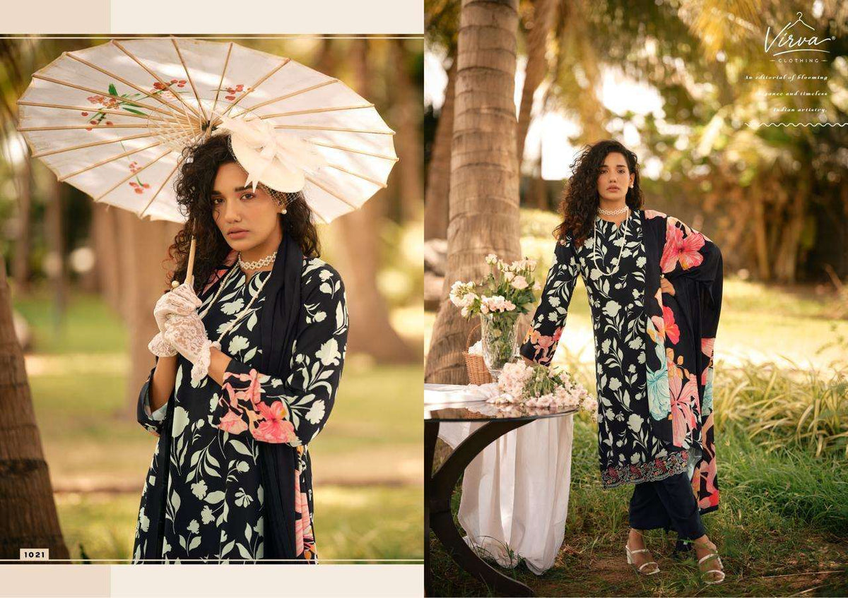 Virva Zareen Viscose Pashmina Dress Material