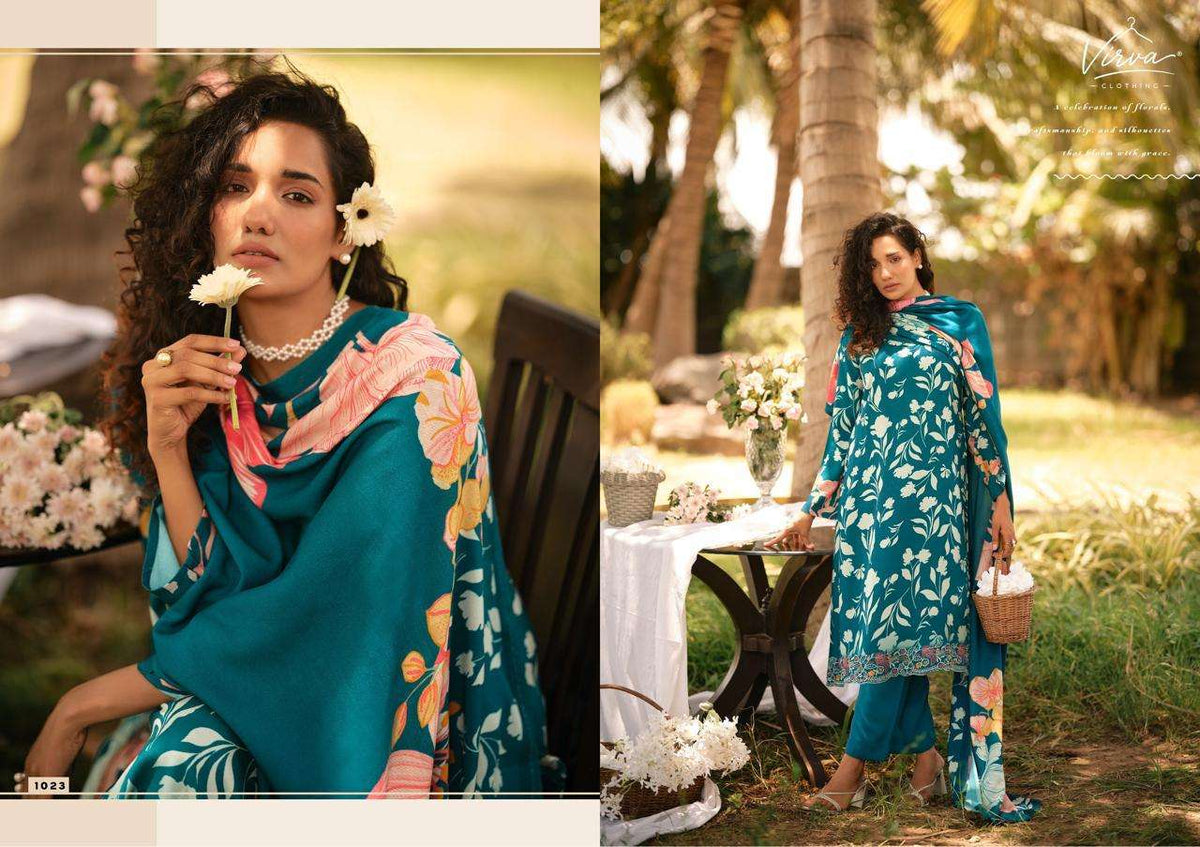 Virva Zareen Viscose Pashmina Dress Material